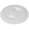 thumbnail image 1 of 7" Sea Dog ABS Smooth Round White Quarter Turn Deck Plate, 1 of 2