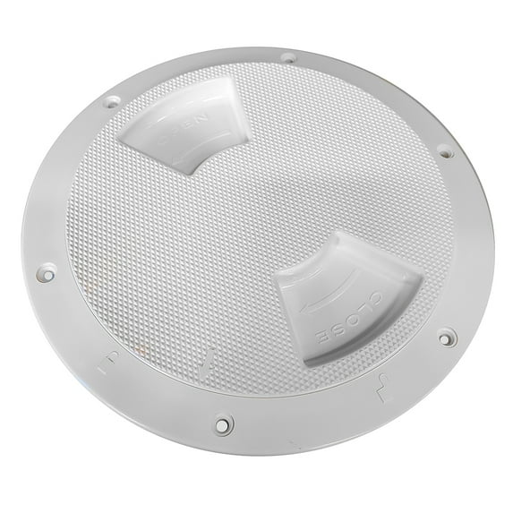Sea-Dog Quarter-Turn Textured Deck Plate w/Internal Collar - White - 8" | Bundle of 5