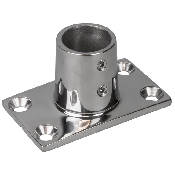 Sea-Dog Rail Base Fitting Rectangular Base 90° - 316 Stainless Steel - 1-11/16" x 3" - 7/8" O.D. | Bundle of 5