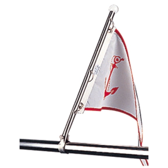 17" Black and Red Pulpit Flagpole