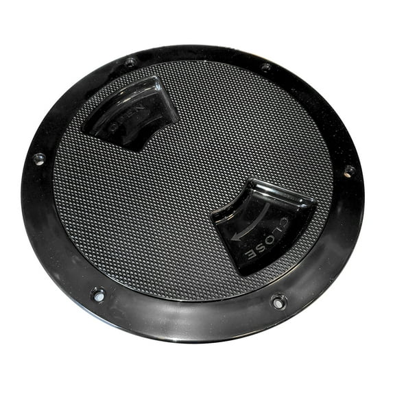 Sea-Dog Textured Quarter Turn Deck Plate - Black - 5" | Bundle of 5