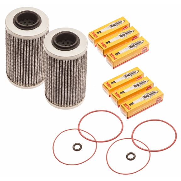 Sea Doo 300HP Maintenance Kit Oil Filter O-Ring Spark Plugs GTX RXPX RXTX 2 Pack