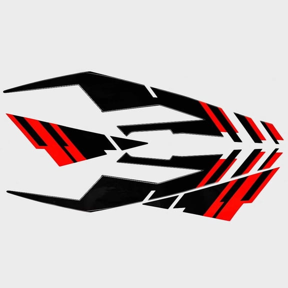 Sea Doo Boat Graphic Decal Set | Red Black White 4 Piece