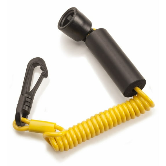 Sea Doo Dess Ignition Key Cap & Floating Lanyard Tether Yellow Programmable