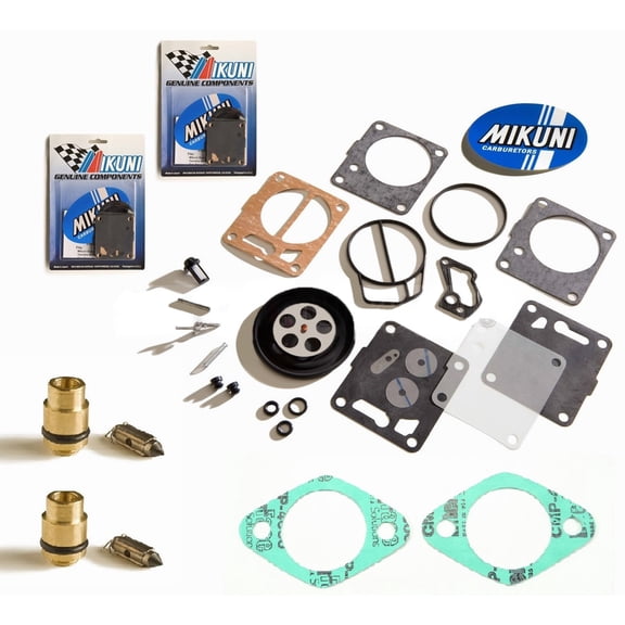 Sea Doo Dual Genuine Mikuni Carb Rebuild Kit Base Gasket & Needle Seat XP 94