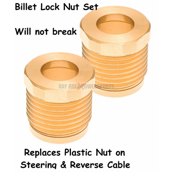 Sea Doo Steering & Reverse Cable Billet Lock Nut Set 2 Pack GTI GTS GTX RXP RXT