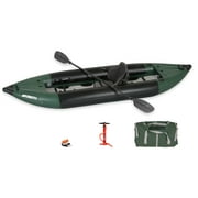 Sea Eagle 350FX Inflatable Explorer 1 Person 11’6” Fishing Kayak Fishing – Fishing, Touring, Camping & Whitewater- Pro Solo Package