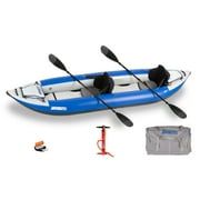Sea Eagle 380X 12'6" Explorer Inflatable Kayak- Fishing, Touring, Camping, Exploring &White Watering-Self Bailing, Removable Skeg, Drop Stitch Floor- Pro Carbon Package