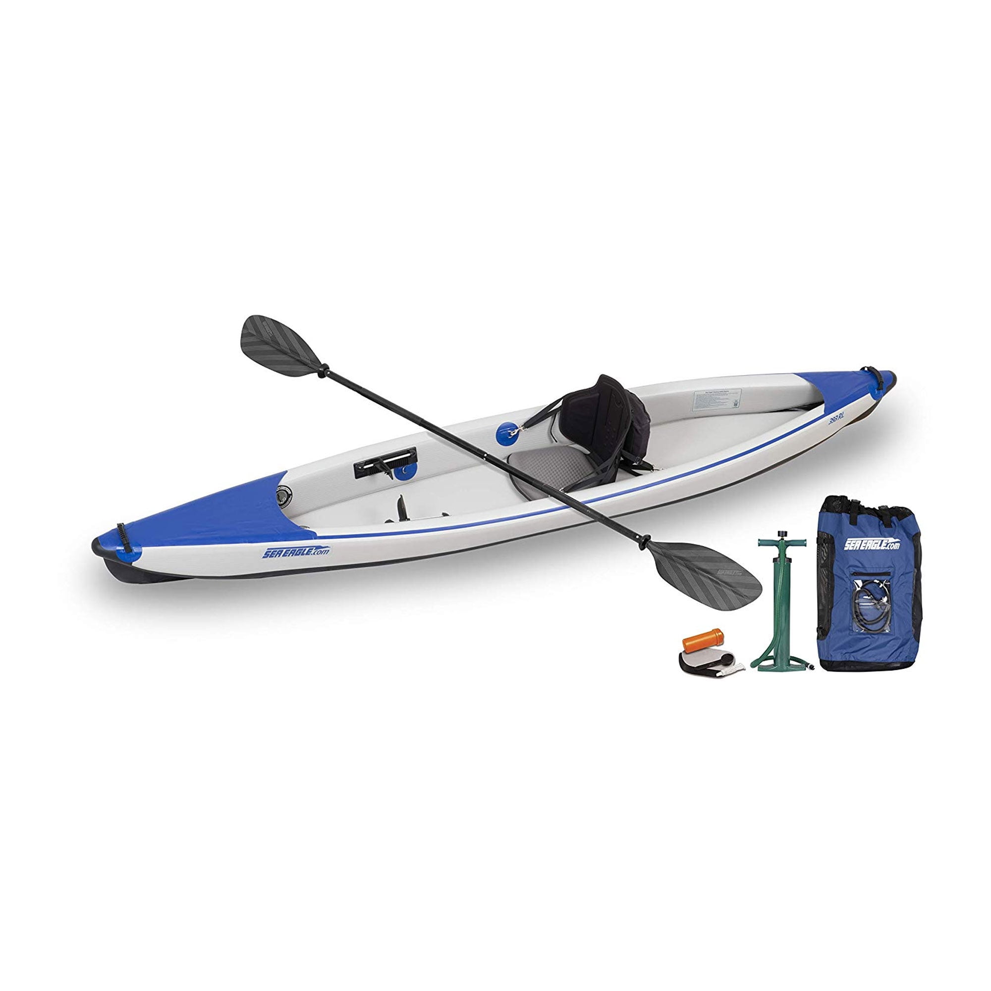 Sea Eagle 393rl Razorlite 1 Person Inflatable Kayak Package, White and