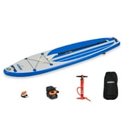 Sea Eagle LB11-11'x30 x 6" Thick Inflatable SUP (Standup Paddleboard/Longboard – Drop Stitch Construction-Sit, Stand, Surf, Fish, Four, & for Yoga - Electric Pump Package