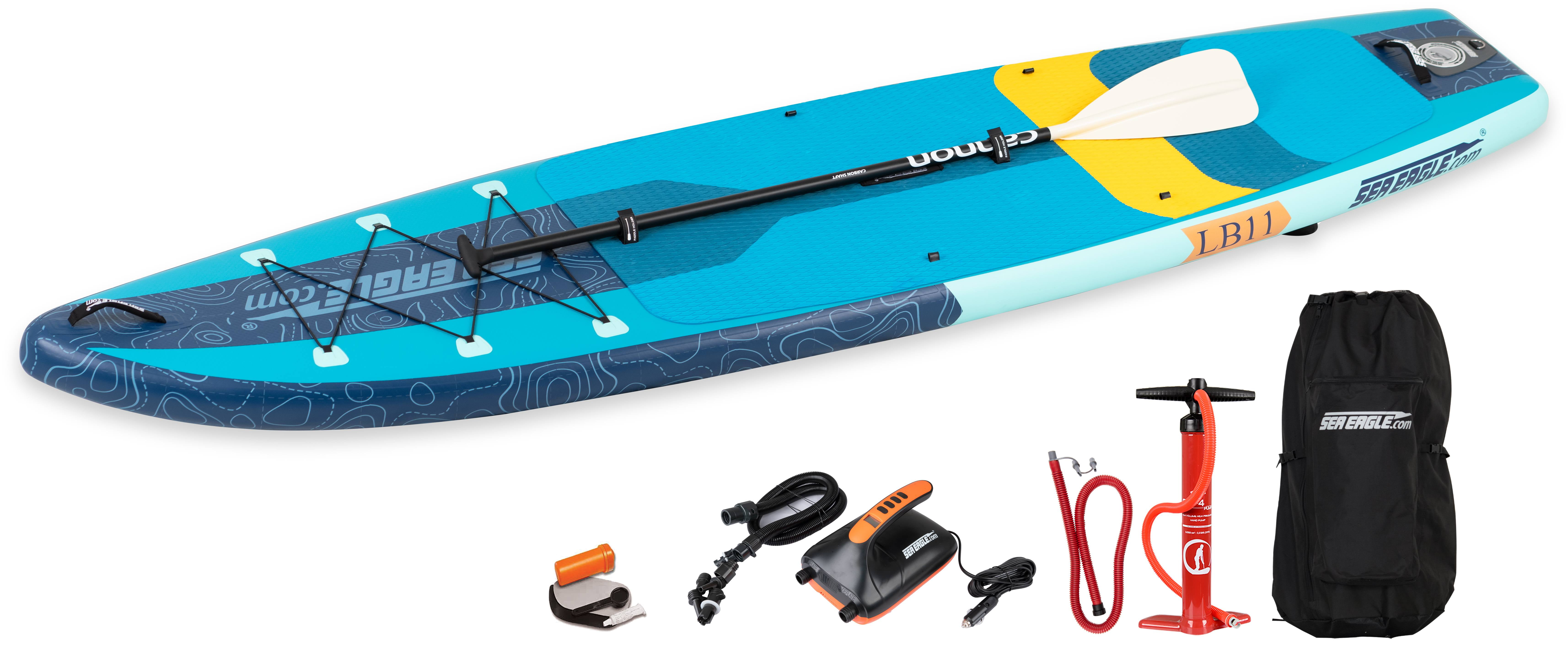 Sea Eagle Newly Re-Designed Longboard LB11 Inflatable Stand Up/Sit Down ...