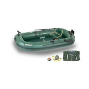 Sea Eagle StealthStalker STS10 Frameless Inflatable 10'1" Green Fishing Boat for 1-2 People, Lightweight, Transportable, Stowable- for Rivers, Lakes, Bays- Pro Solo Package
