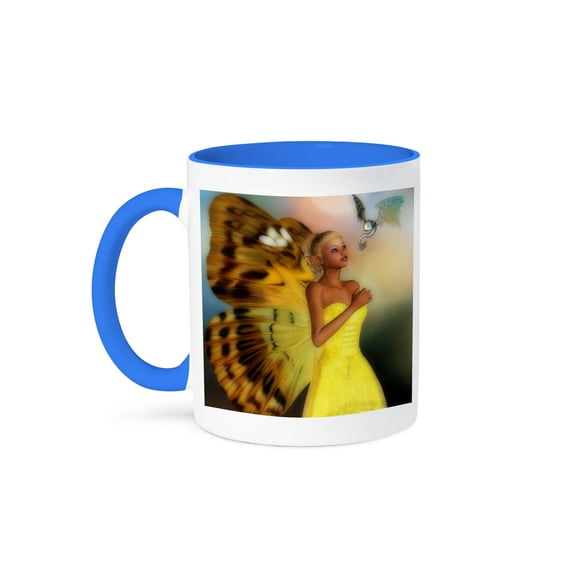 3dRose, Sea Fairy , 15oz Two-Tone Blue Mug