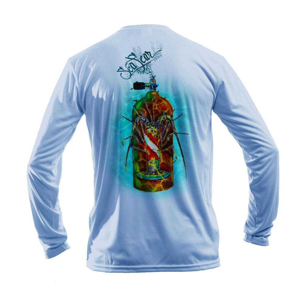Sea Fear Lobster Tank Long Sleeve Artic Blue - High Performance Beach  Shirts for Men - Fishing Shirt for Men (4X-Large)