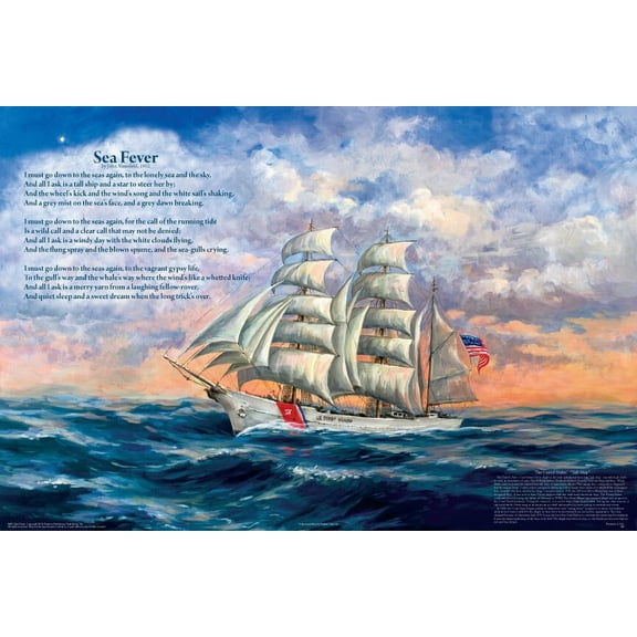Sea Fevre (Poem) Educational Poster 36x24