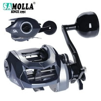 Sea Fishing Large Baitcasting Fishing Reel Saltwater Waterproof 6.3:1 15KG Drag Catfishing Trolling Metal Base