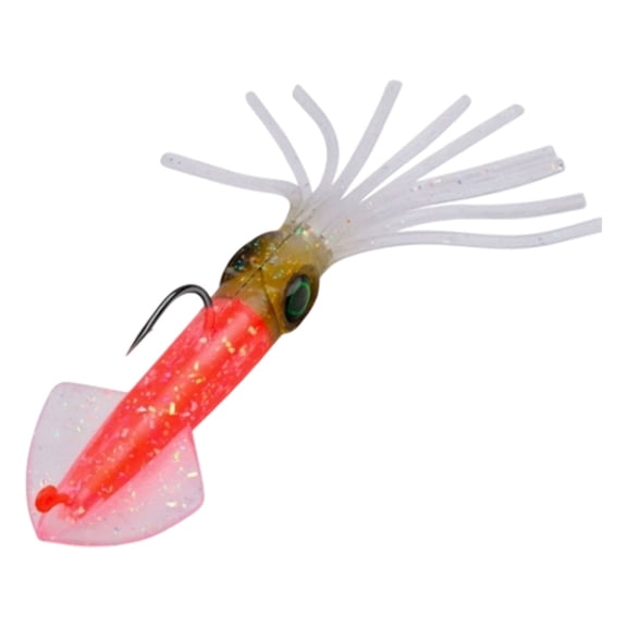 Sea Fishing Lures Squid Jig Rigs with Glow Eyes for Octopus Bait for Bass Pike Tuna Offshore Saltwater Angling Soft Luminous Trolling Big Game Saltwater Bait
