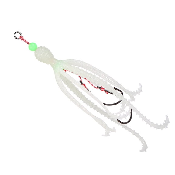 Sea Fishing Skirt Soft Lures with Double Barbed Hook Artificial Baits Squid Skrit Lure Trolling Baits