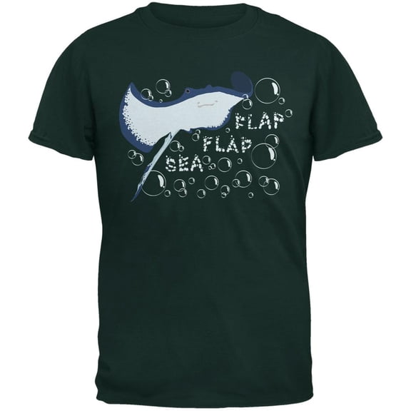 Sea Flap Flap Stingray Forest Youth T-Shirt - Kids X-Large