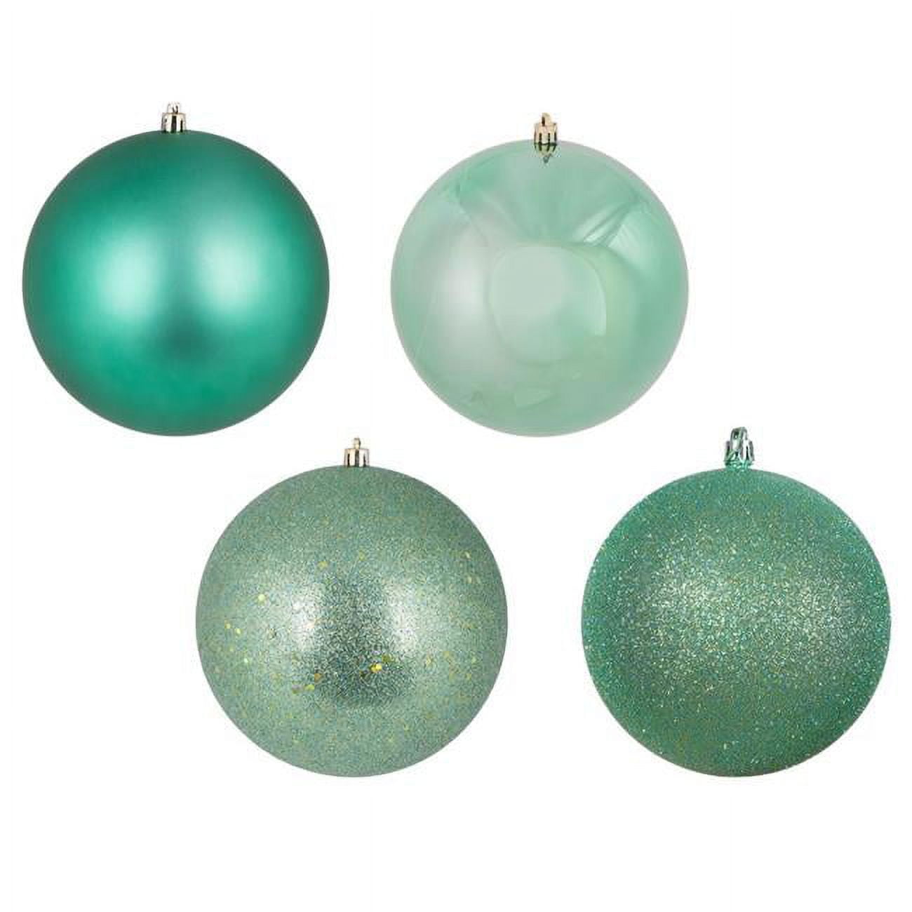 Seafoam Shatterproof Plastic 2.4" Ball Ornament Set, 24 Pieces