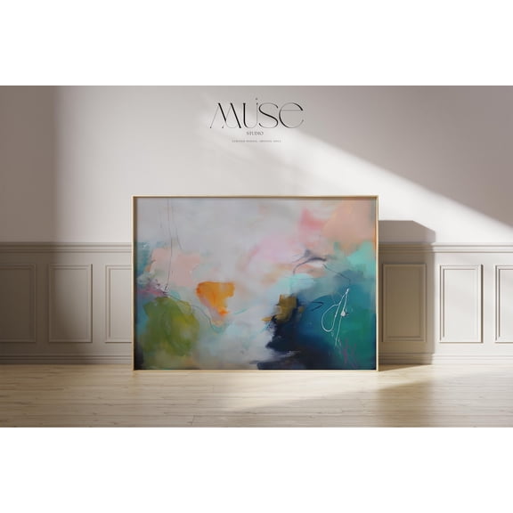 Sea Foam Bloom Wall Art Vibrant Botanical Living Room Bedroom Decor Modern Unframed Paper Print