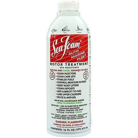 Sea Foam Motor Treatment SF16 - Auto Marine Engine Cleaner - 12 Pack, 16 Ounce Each