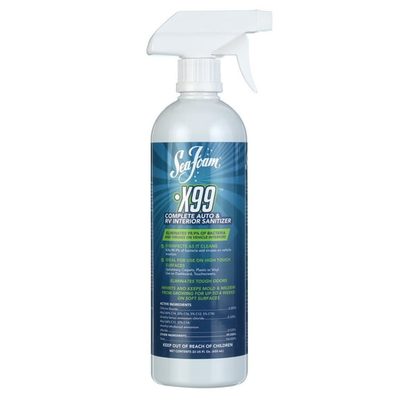 Sea Foam X99 Complete Auto and RV Interior Sanitizer, 22oz