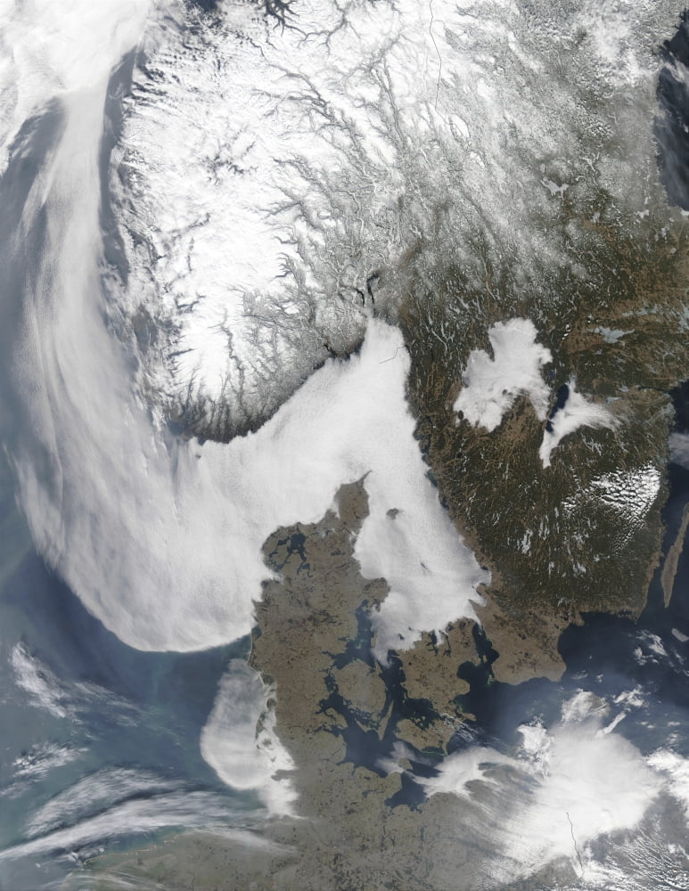 Sea Fog in Scandinavia Canvas Art - Stocktrek Images (24 x 32)