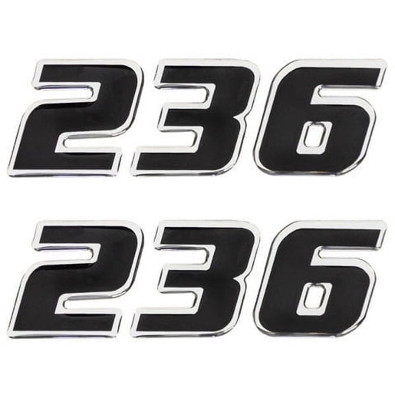 Sea Fox Boat Raised Decals 152297-01 | 236 CC Black Stickers (Pair)