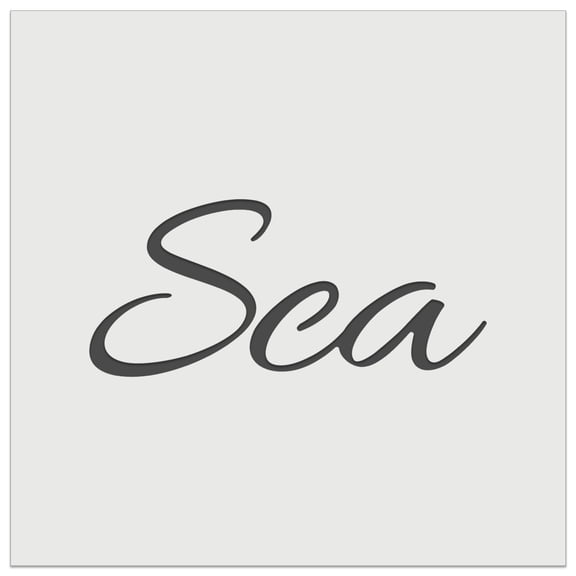 Sea Fun Text DIY Cookie Wall Craft Stencil - 4.5 Inch