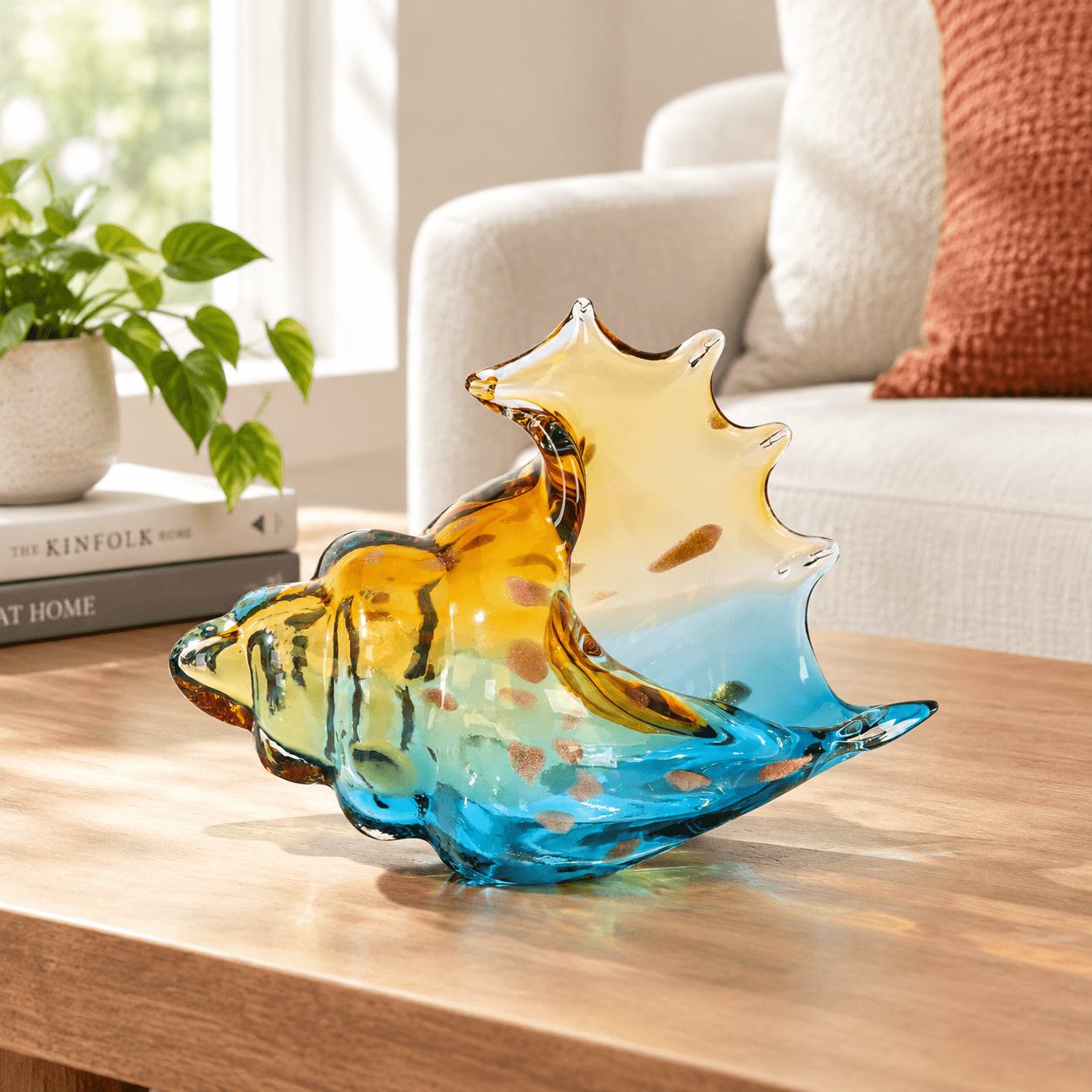 Sea Glart Figurines Hand Blown Conch Shell Sculpture Decor - Walmart.com