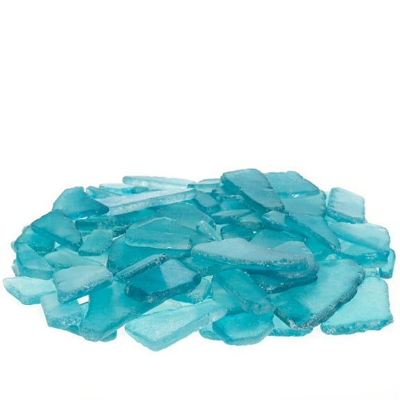 Sea Glass 11oz Caribbean Blue Tumbled Sea Glass Decor Bulk Seaglass Pieces for Beach Decor & Crafts