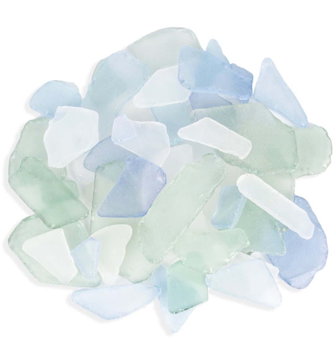 Sea Glass Caribbean Blue & Mint Green | Large Colored Sea Glass Pieces | 11  Ounces of Large Sea Glass Pieces for Decoration and Craft