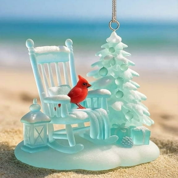 Sea Glass Acrylic Ornament,Shimmering Lightweight Home Decoration for Walls Windows and Holiday Display,Versatile Personalized Craft Ornament for Home Office Party or Commemorative Gift Use-red