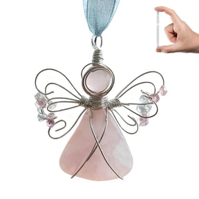 Sea Glass Angel Ornament, Handmade Coastal Christmas Tree Decoration, Beach Lover Holiday Decor Gift