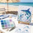 thumbnail image 1 of Sea Glass Art DIY Craft Kit, 8 Beach Themed Designs with Canvas Tweezers Easel Instructions, Beginner Friendly Nautical Home Decor Handmade Gift Set, 1 of 7