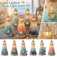 thumbnail image 1 of Sea Glass Art Kit Beginner-Friendly DIY Lighted Sea Glass-Style Lighthouse Kit Collection Complete Kit with Sea Glass-Style LED Lights & Step-by-Step Guide Included Gift for Craft Lovers 6 Pieces, 1 of 6