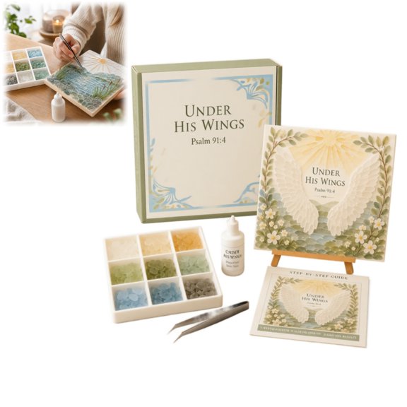 Sea Glass Art Kit, DIY Handmade Home Decor Wall Art, Home Decor Projects for Adults & Beginners