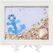 Sea Glass Art Kits, DIY Mosaic Kit for Adults – Complete Glass Mosaic Craft Kit with Sea Glass, Resin, Frame – Easy Resin & Stained Art Starter Set