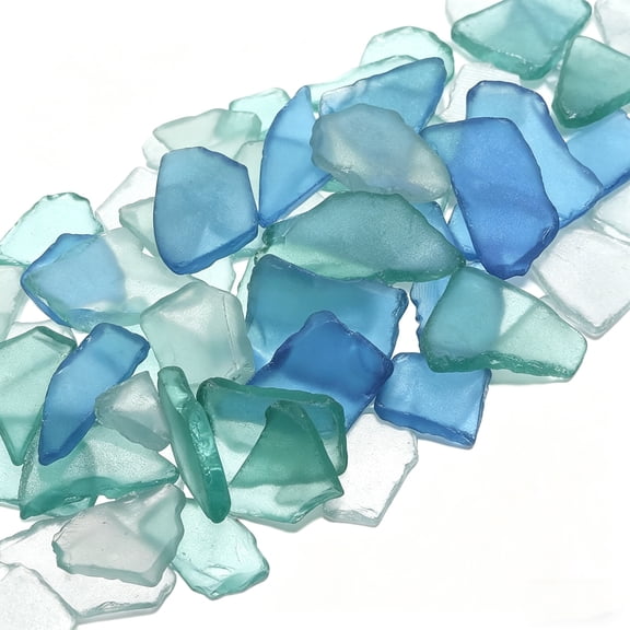 Sea Glass,Bulk Seaglass Pieces,Sea Glass Crushed Glass Vase Filler,Broken Glass Tiles for Beach Wedding Party Decor Home Decor DIY Craft Supplies