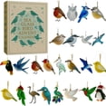 thumbnail image 1 of Sea Glass Christmas Advent Calendar, 24‑Count 2D Acrylic Hummingbird Pendants, Christmas Tree Hanging Ornaments for Home Window Wall Door Car Holiday Decor, 1 of 9