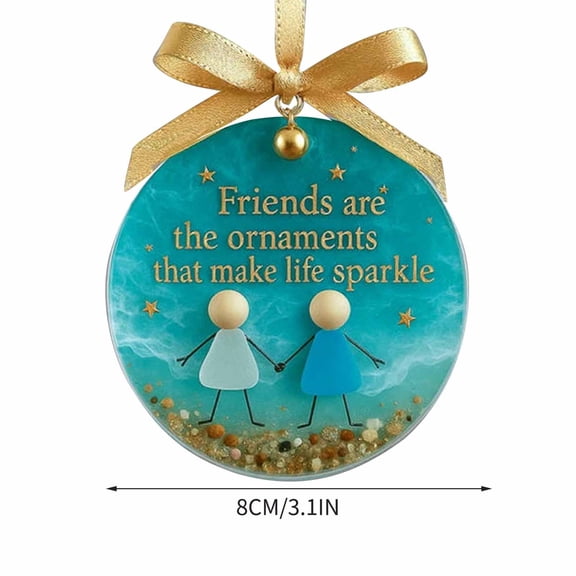 Sea Glass Christmas Decorations, Friendship Christmas Gifts, Unique Decor Ornaments, Durable Multicolor Handcrafted Holiday Accents