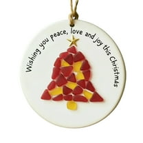 Sea Glass Christmas Ornaments Decor Tree Hanging Ornament for Party Beach Ocean Table Decoration