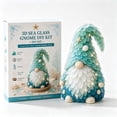 thumbnail image 1 of Sea Glass Christmas Tree DIY Kit with Warm LED Lights, 3D Sea Glass Christmas Tree Lamp Craft Kit, Coastal Style Lighted Ornament for Home Table Shelf Decor (Gnome), 1 of 6