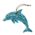 thumbnail image 1 of ‌Sea Glass Christmas Tree Ornaments - Ocean Theme Marine Life Decor - Dolphin 3in‌, 1 of 5