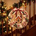 thumbnail image 1 of Sea Glass Christmas Wreath Kit DIY Holiday Wreath Making Supplies with Frosted Glass Beads Bows for Front Door Wall Mantel Handmade Gift, 1 of 5