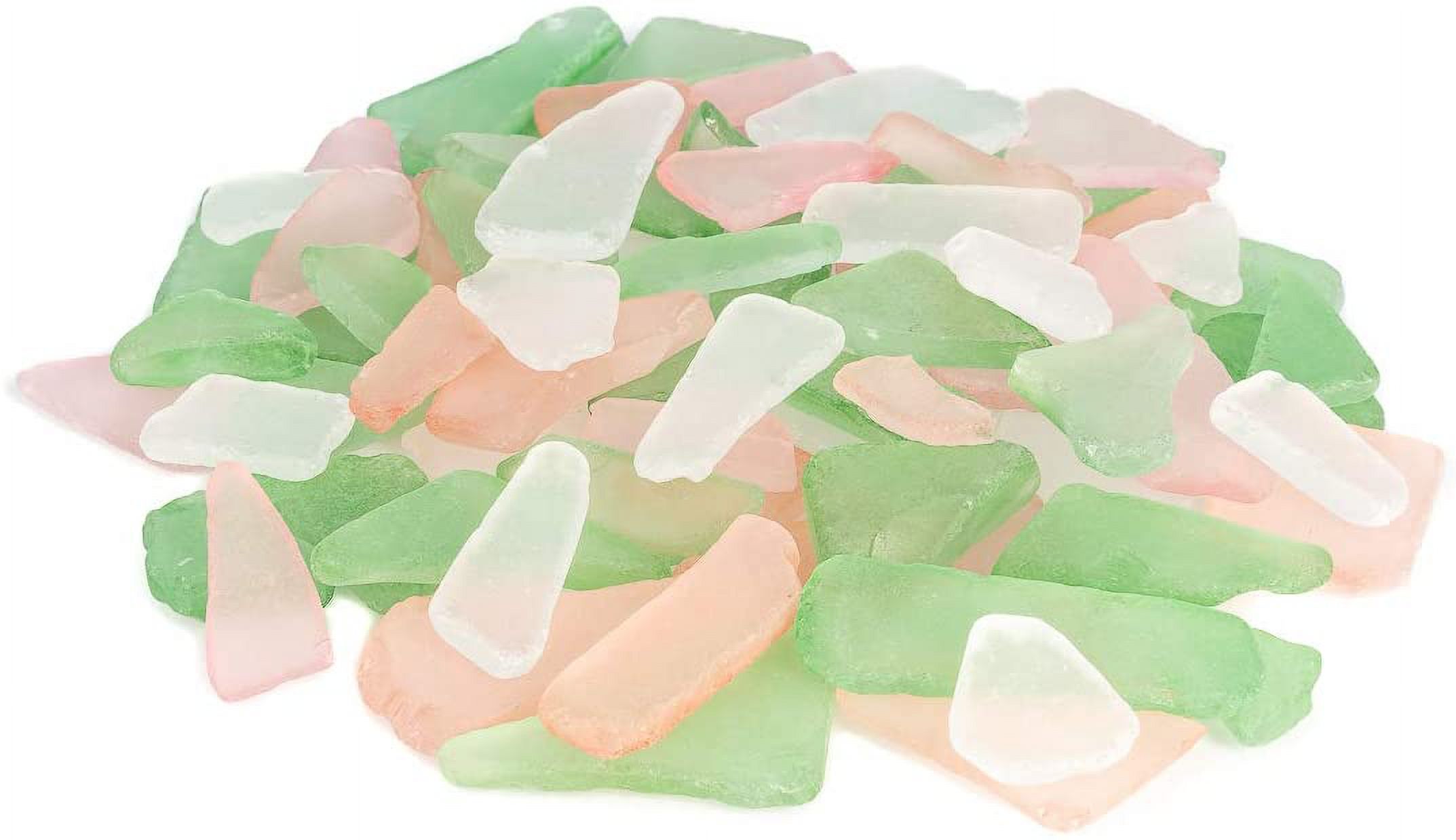 Sea Glass Craft Beach Glass Craft Green & White Sea Glass Décor