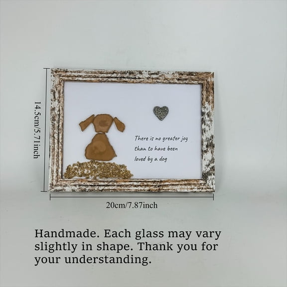 Sea Glass Dog Art Wall Decor, When I Needed a Hand I Had Your Paw Pet Memorial Framed Art, 8x10 Beach Decor for Dog Lovers, Pet Loss Sympathy Gift for Dog Owner Bereavement