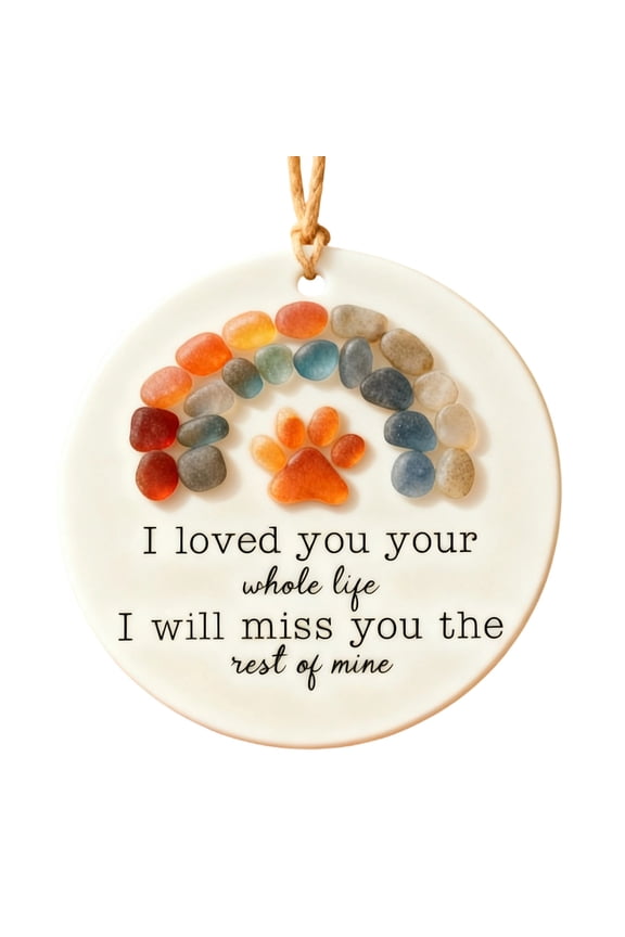 Sea Glass Dog Rainbows Bridgess Ornament