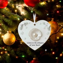 Sea Glass Friendship Heart Ornament - Friend Gift Handmade Keepsake for Christmas Tree Hanging, Sentimental Friendship Decor Stocking Stuffer for Sister Coworker